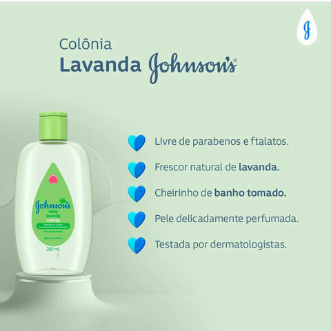 COLÔNIA JOHNSON'S BABY LAVANDA COM 200ML