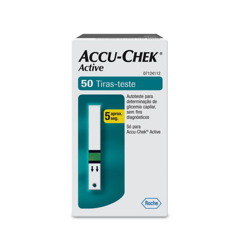 TIRAS PARA CONTROLE DE GLICEMIA ACCU-CHEK ACTIVE 50 UNIDADES