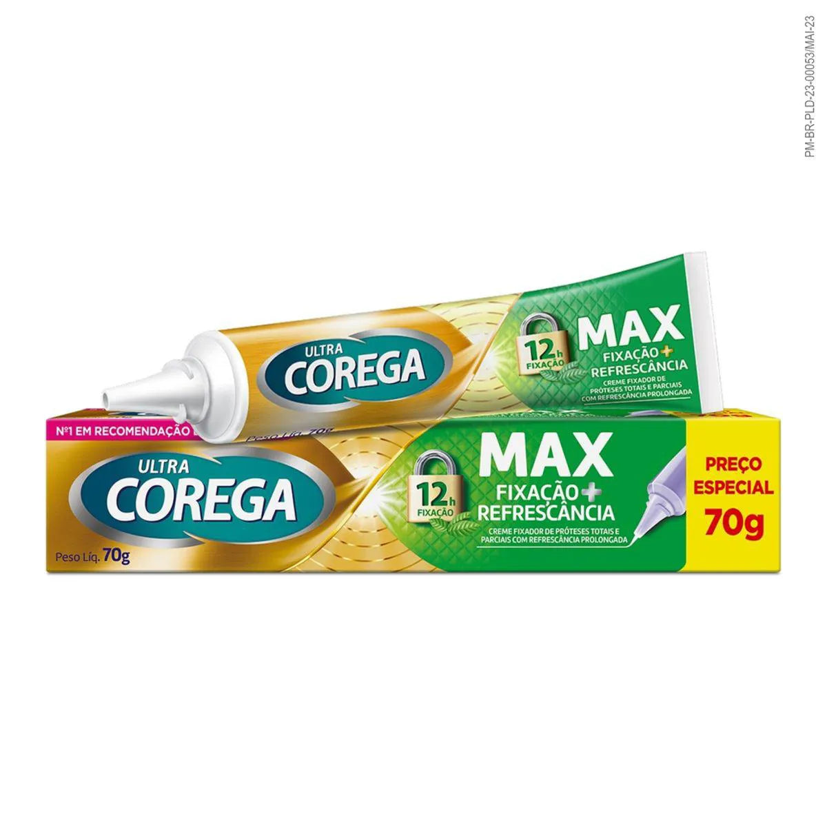 CREME FIXADOR DE DENTADURA ULTRA COREGA MAX FIXAÇÃO SABOR MENTA 70G