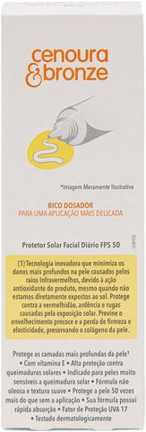 PROTETOR SOLAR FACIAL CENOURA E BRONZE FPS50 50G