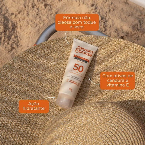 PROTETOR SOLAR FACIAL CENOURA E BRONZE FPS50 50G