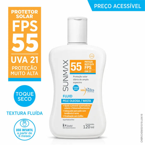 SUNMAX FLUID PELE MISTA A OLEOSA FPS55 200ML