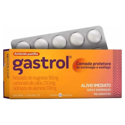 GASTROL 20 PASTILHAS MASTIGÁVEIS